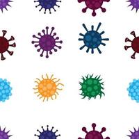 colorful simple flat circle virus seamless pattern vector