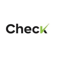 simpe check logo text vector template