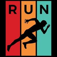 running silhouette sport activity vector graphic
