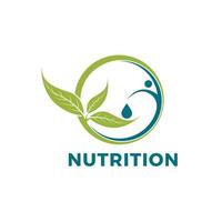 modern nutrition logo template concept vector