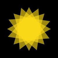 yellow sun star burst vector logo template