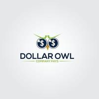 dollar owl company pays logo vector