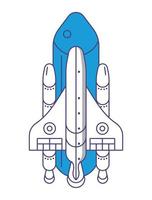 spaceship flying space outer vector