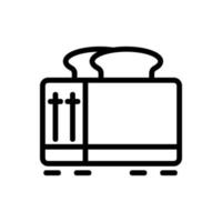 automatically toaster with cooking toasters icon vector outline illustration