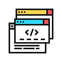 code windows color icon vector illustration