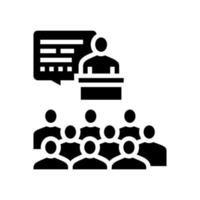parents meeting glyph icon vector illustration