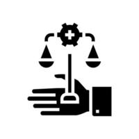 assistance in compliance with regulatory requirements glyph icon vector illustration