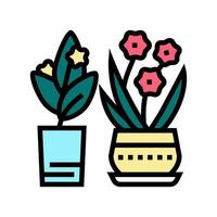 flowers leisure color icon vector illustration