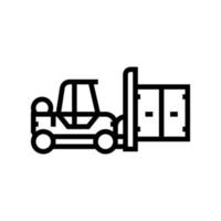 loader port line icon vector illustration