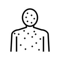 rash full body line icon vector illustration