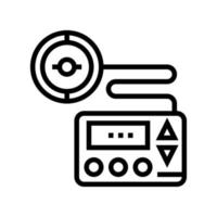 insulin pump line icon vector illustration