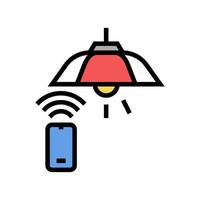 lighting lamp remote control color icon vector illustration