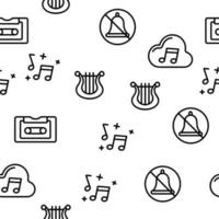 música, audio vector de patrones sin fisuras