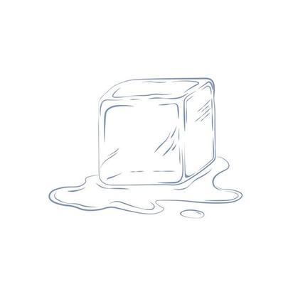 ice cube water clipart black