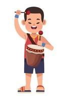 boy with drum vector