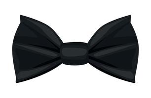 elegant black bowtie accessory vector