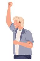 young blond man character vector