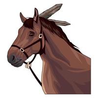 horse with feathers vector