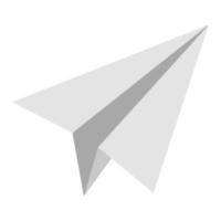 paper airplane flying vector