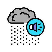 ilustración de vector de icono de color de ruido de lluvia