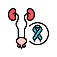 genitourinary system disease color icon vector illustration