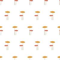Mushroom pattern. Hand-drawn cartoon mushrooms on a pattern for textiles, wallpaper, fabric. vector