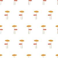 Mushroom pattern. Hand-drawn cartoon mushrooms on a pattern for textiles, wallpaper, fabric. vector