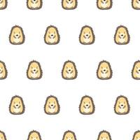 Cartoon hedgehogs pattern. Children's character on a pattern for textiles, fabrics, wallpapers, stationery. vector