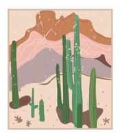 Graphic print in the spirit of the Arizona desert for fashion, web, advertising, design. vector