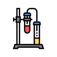 stand and clamp with tube color icon vector isolated illustration