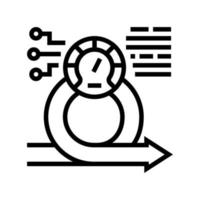 speed achievement task optimization line icon vector illustration