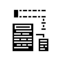 ilustración de vector de icono de glifo de planificación e informes
