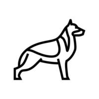 german shepherd dog line icon vector illustration