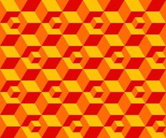Background Geometric Pattern Cube Shape Yellow Orange Red vector