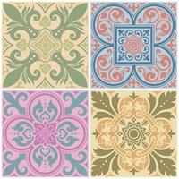 Ornamental Decorative Pattern Set, Applied Thai Art Style vector