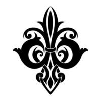 Damask Style Black And White Thai Art Pattern vector
