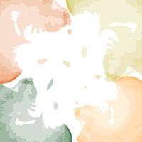 Abstract motley blots in trendy autumnal green hues in watercolor manner. Background texture. Isolate vector