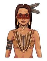 female native american front vector