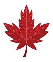 hoja canadiense roja vector