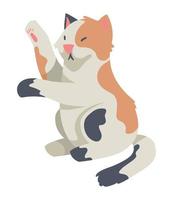 orange and gray cat vector