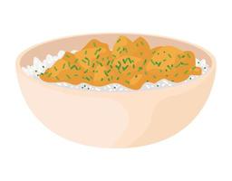 curry asian food vector