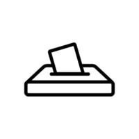 vector de icono de votación electoral. ilustración de símbolo de contorno aislado