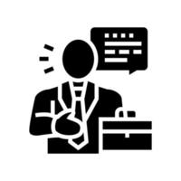 lawyer man glyph icon vector illustration