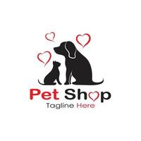 pet shop logo design icon illustration template vector with modern concept