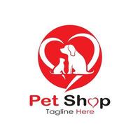 pet shop logo design icon illustration template vector with modern concept