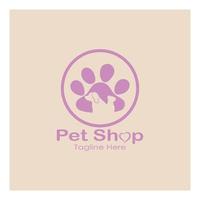 pet shop logo design icon illustration template vector with modern concept