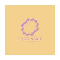 Flower logo vector illustration design icon template