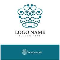 vector de concepto de diseños de logotipo cerebral, logotipo de pulso cerebral de salud, vector de plantilla de logotipo de cuidado cerebral