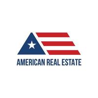 american real estate logo template vector