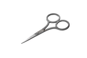 manicure and pedicure steel scissors isolated on white background photo